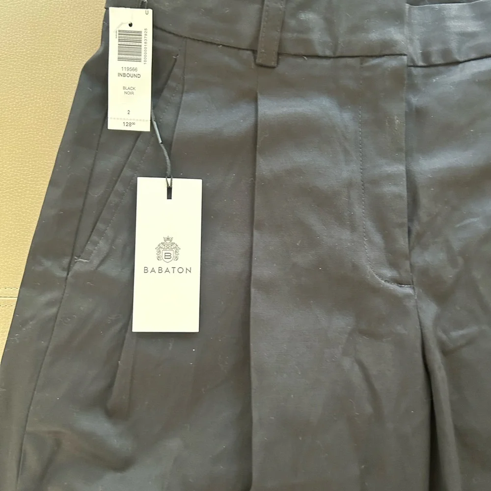 NWT Aritzia Babaton Inbound pleated front Wide Leg mid rise pants size 2 - Picture 11 of 12